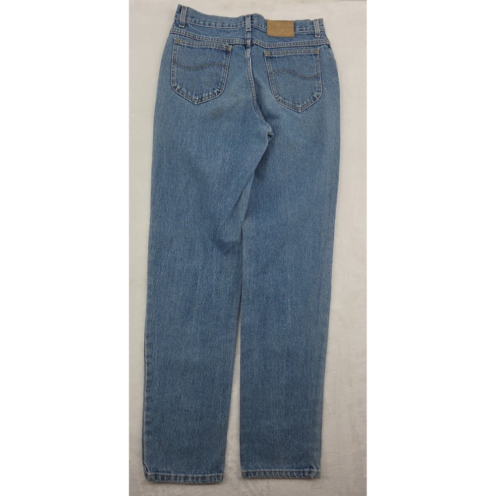 VTG Lee Mens Straight Leg Jeans 33x36 Fits 32x35 Blue Union Made USA 205-5591 - Picture 13 of 16